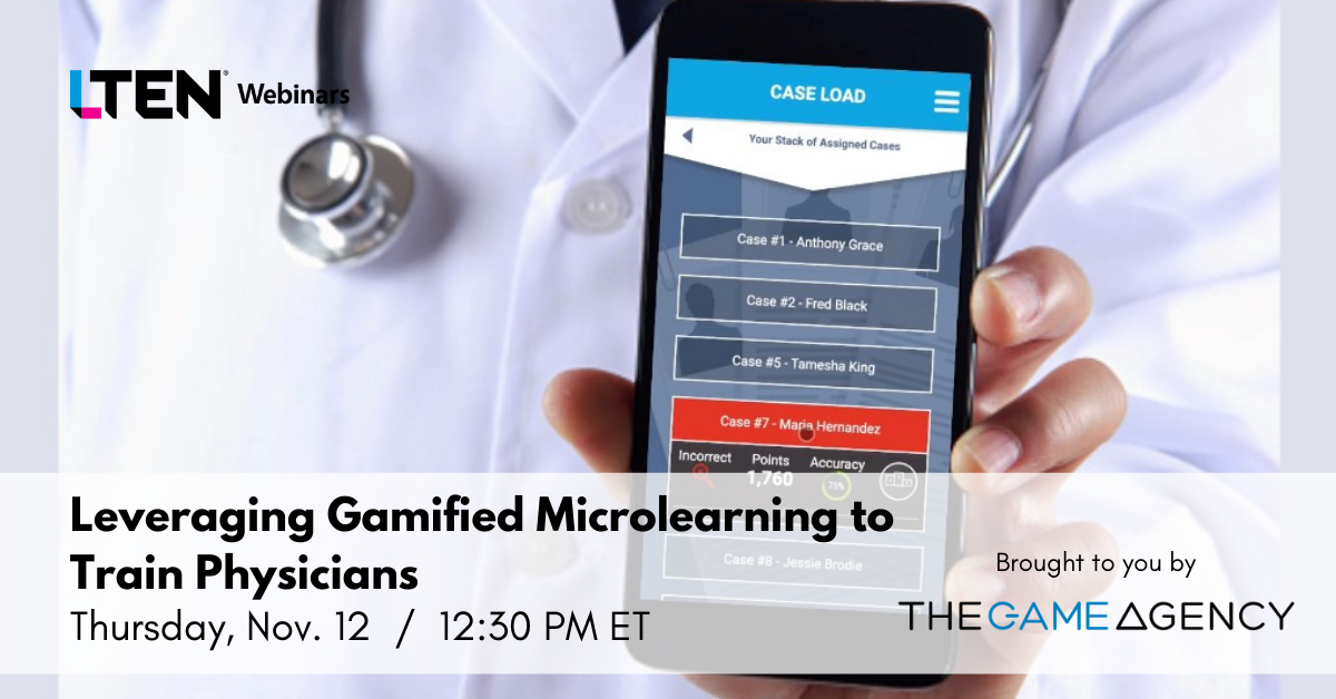 Leveraging Gamified Microlearning to Train Physicians - Image of physician holding cell phone